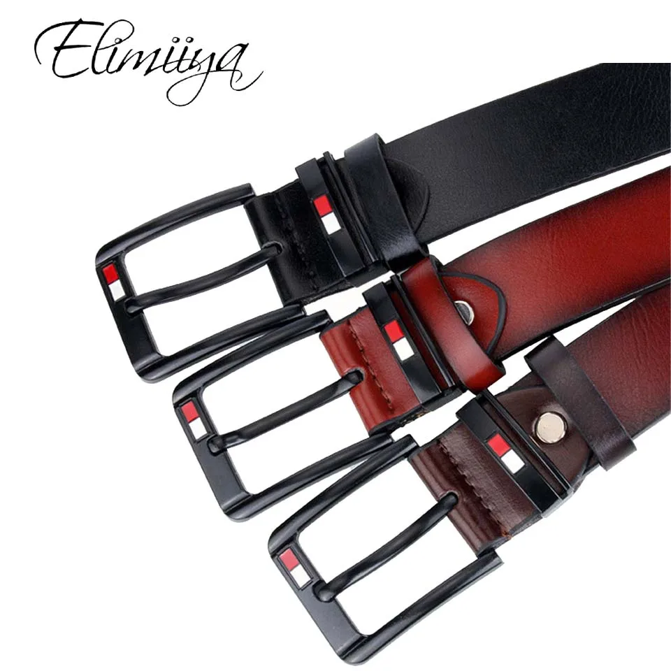 Бренд eliiiya Классические черные джинсы с пряжкой ремень из искусственной кожи