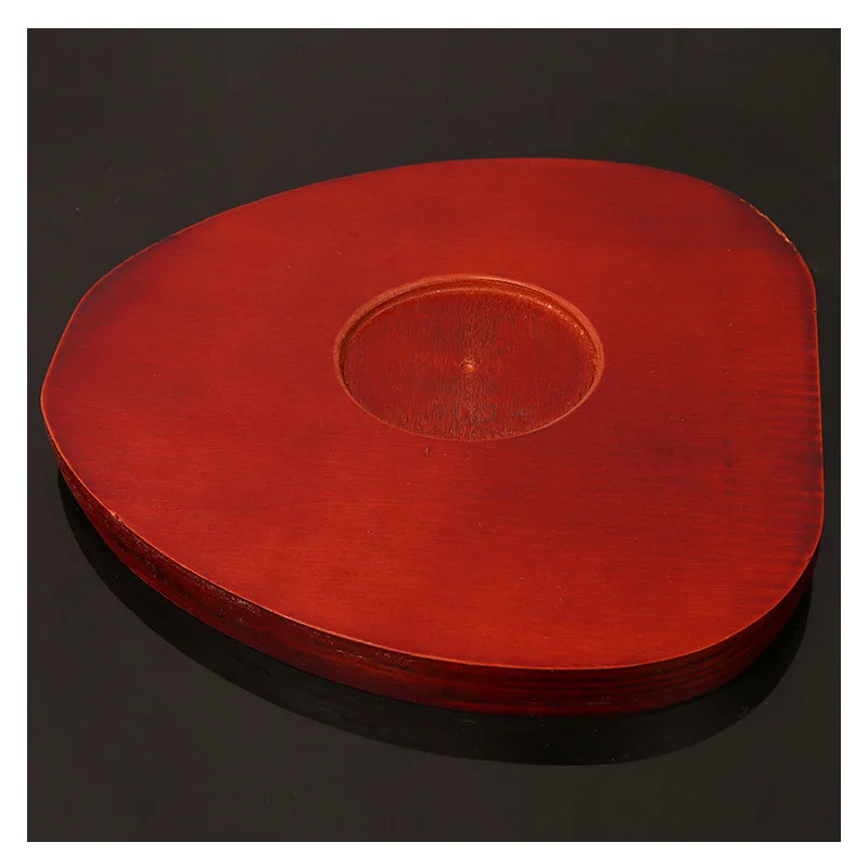 

Cast Iron Roasting Steak Pan Non Stick Roast Enamel Fried Pot Plate Frying Pan With Wooden Base Holder Home Cookware Irregular