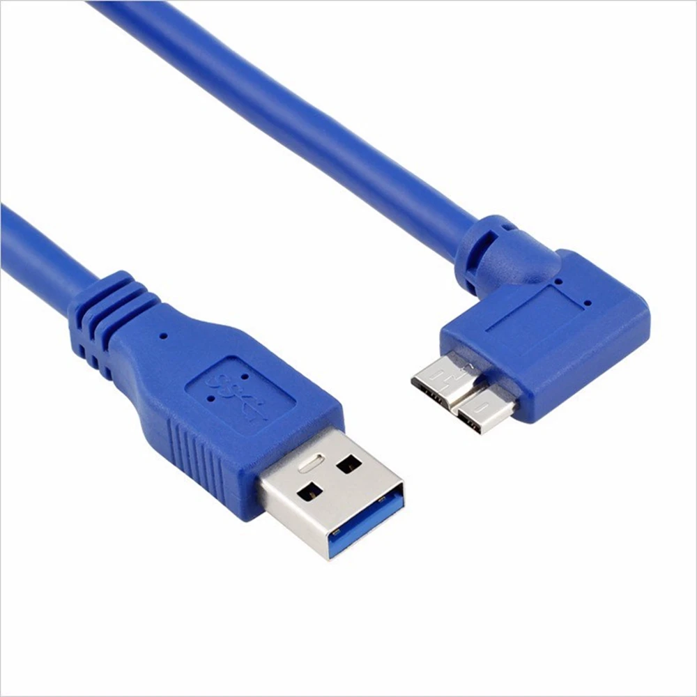Высокоскоростной кабель Micro B с прямым углом от USB 3 0 до 90 градусов для мобильного