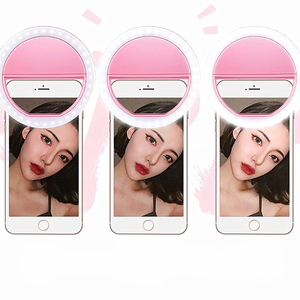 

2020 Neue Tragbare Universele Selfie Ring Flash Leds Licht Lampe Handige Objektiv Neuheit Handige Kamera Iphone Foto Lampe