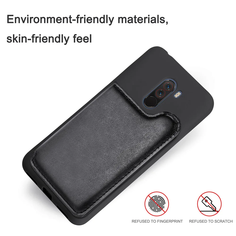 Pocophone F1 чехол Бумажник Защитный для карты оболочка Xiaomi f1 Чехол Премиум Кожа Стенд
