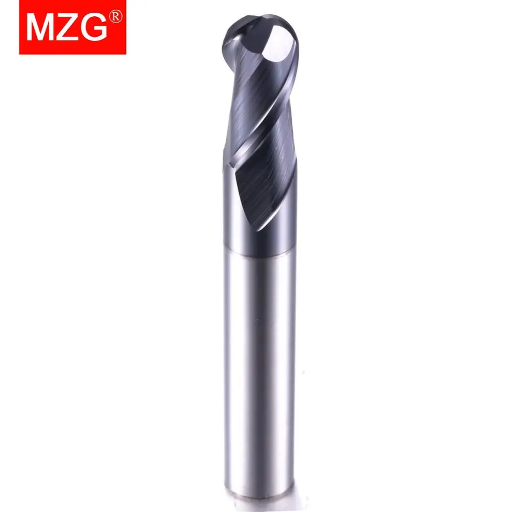 MZG 2 Flute Lengthen  Ball Nose End Mill 100L Cutting HRC50 4mm 5mm Milling Machining Tungsten Steel Sprial Milling Cutter mzg 2 flute cutting hrc55 3mm 5mm 6mm aluminium copper processing cnc router tungsten steel sprial bit milling cutter end mill