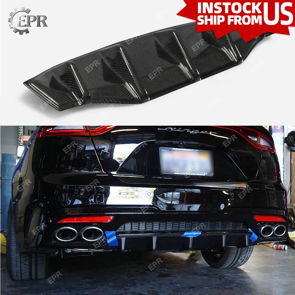 УГЛЕРОДНЫЙ диффузор для Kia Stinger Type M задний из углеродного волокна добавить на