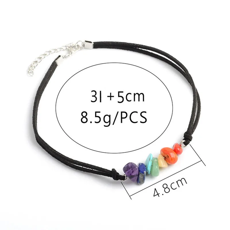 Natural Stone Colorful Chakra Necklace Yoga Balance Beads Buddha Statue Prayer Elastic NecklaceLovers | Украшения и аксессуары