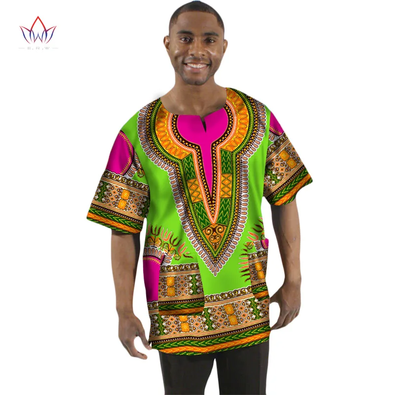 Традиционная африканская одежда восковая Футболка с принтом мужские футболки