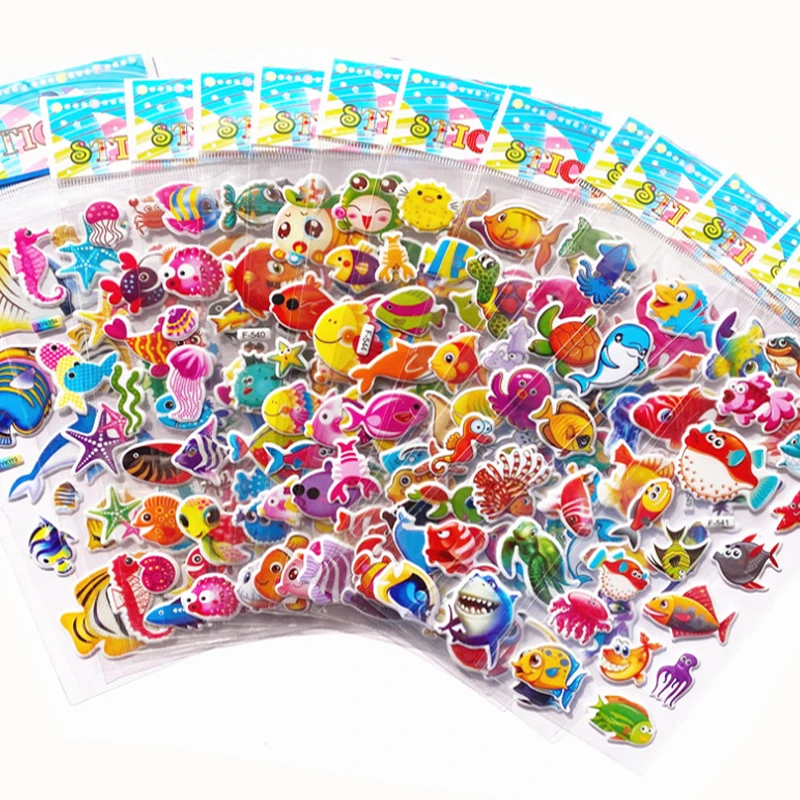 10 листов/набор детские наклейки Морская жизнь на телефон ноутбук мотоцикл