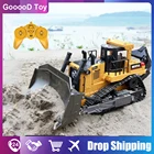 Автомобильные игрушки HUINA 569 1:16 1:24, бульдозер с дистанционным управлением, трактор из сплава, гусеничный инженерный автомобиль, игрушки для мальчиков