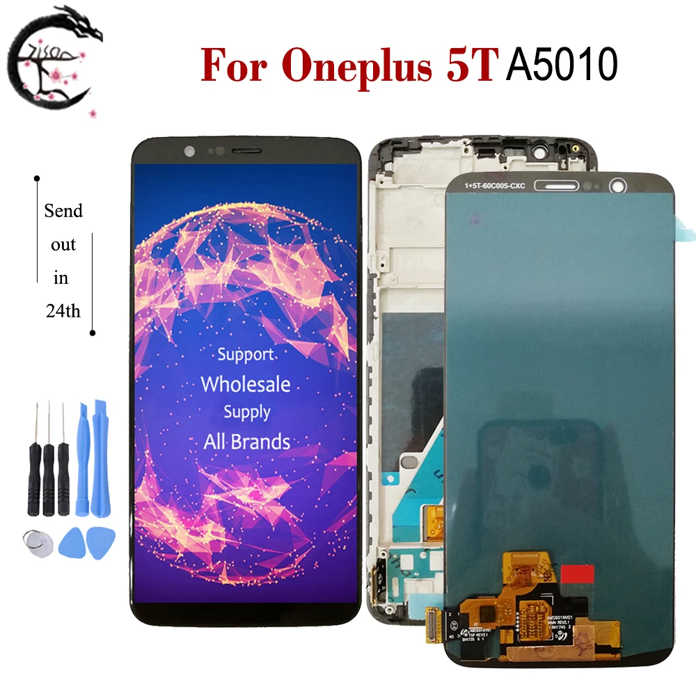 ЖК дисплей 6 01 дюйма с рамкой для Oneplus 5T oneplus 1 + сенсорный датчик дигитайзер в сборе