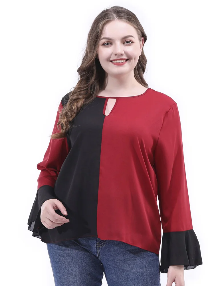 Женская Винтажная футболка с круглым вырезом Повседневная Свободная шифоновая