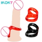 IKOKY мужские кольца на пенис увеличенное мужское кольцо на пенис интимные изделия Мужская клетка верности интимные игрушки для мужчин для взрослых пар магазин интимных инструментов
