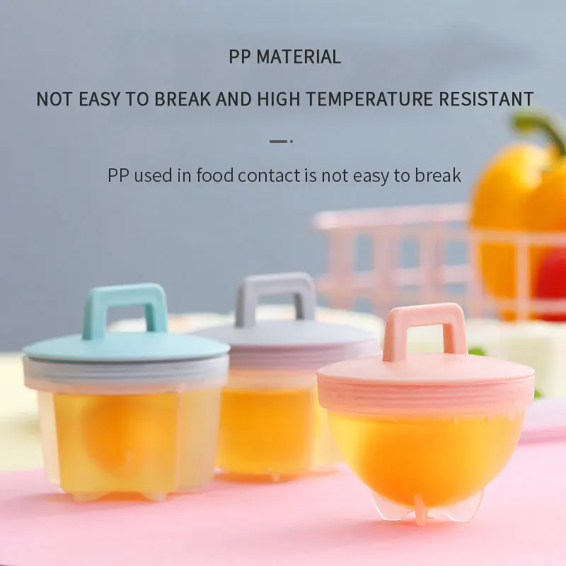 

Lovely Boiled Eggs Mold Cute Food Grade Eggs Boiler Cooker Omelette Egg Poacher Steamer Kitchen Tool Gadget Accessories 4 Pcs