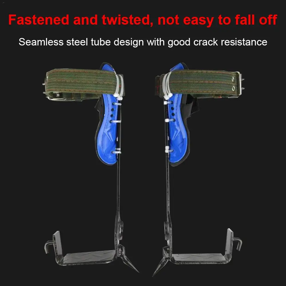 

Tree Climbing Tool With Adjustable Lanyard Rescue Rope Stainless Steel 2 Gear Climbing Nails Simple Climbing Shoes