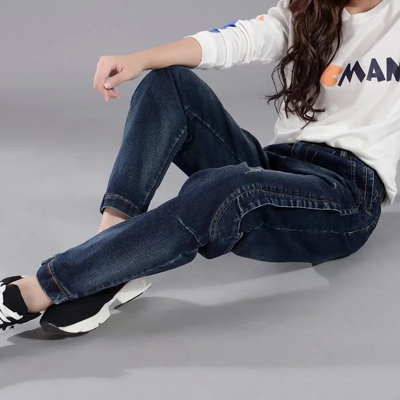 

Woman Jeans Pants High Waist plus Size Casual Pants Loose Harem Pants