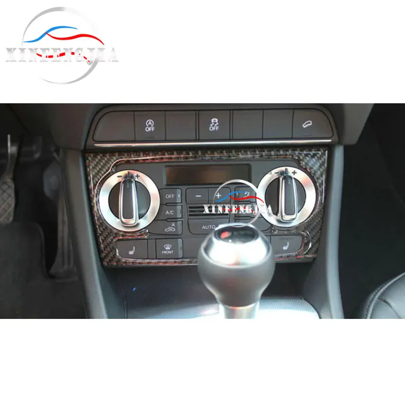 

For Audi Q3 2015-17 Carbon Fiber Middle Control AC Switch Panel Trim Cover