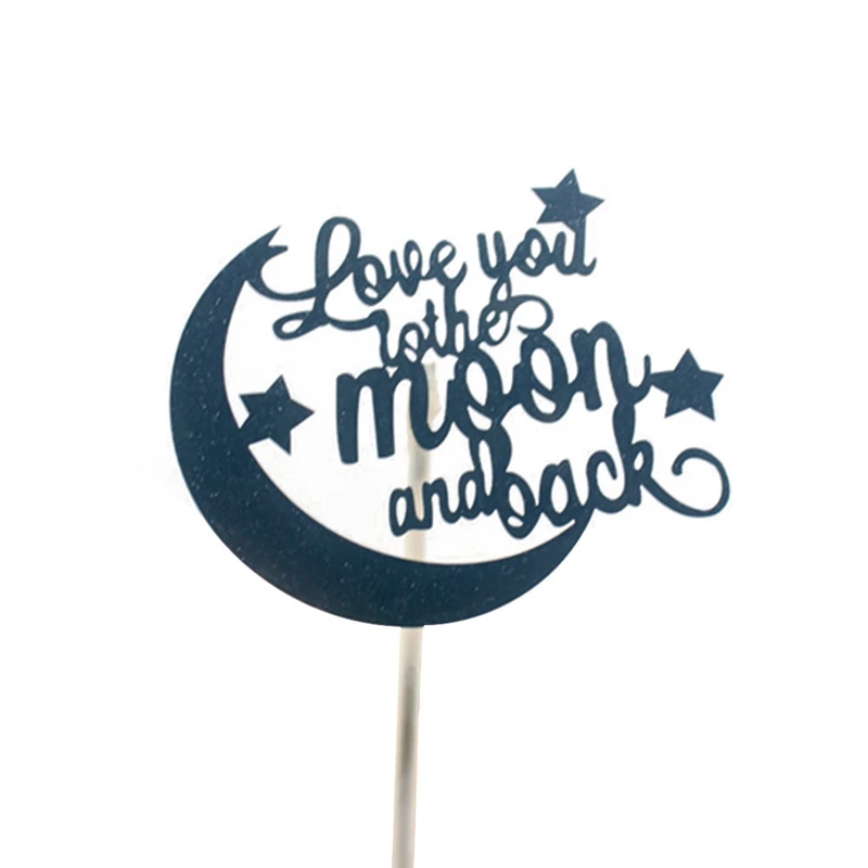 1 шт. декор для выпечки торта флажков Love You To The Moon And Back (мама я тебя на день рождения
