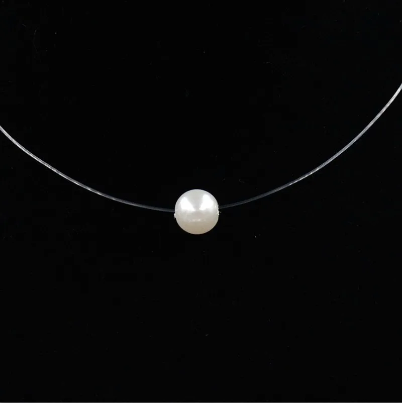 Женское винтажное ожерелье чокер из лески с искусственным жемчугом|Колье| |