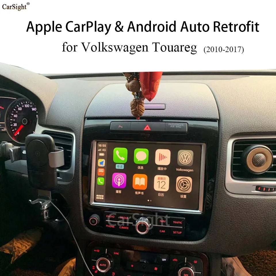 New Apple CarPlay & Android Auto Retrofit for Volkswagen Touareg RNS850 Audio From 2010 To 2017 Vehicles