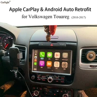 apple carplay android auto interface for vw touareg 7p tdi rns850 factory navigation screen