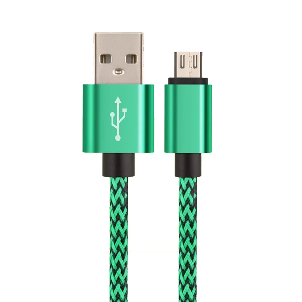 1M Micro usb cable 2A Braided Aluminum fast charging For Samsung Galaxy S7 for huawei Android Mobile Phone | Электроника