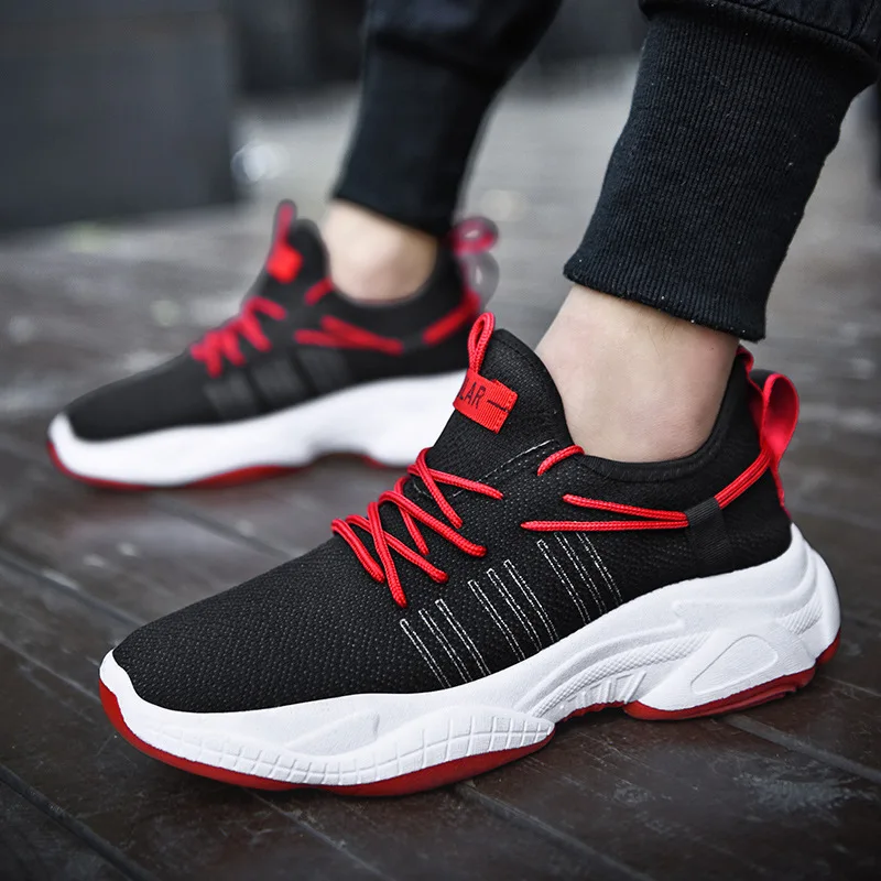 Men Running Shoes Sneakers Breathable Yellow Jogging Light Walking Footwear Non-slip Hard-wearing Sport Zapatillas Hombre | Спорт и