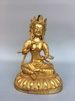 8chinese folk collection old bronze gilt vajra tara void bodhisattva sitting buddha ornaments town house exorcism