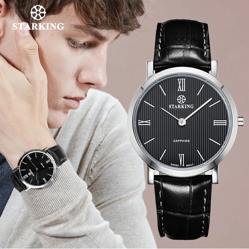 Часы STARKING Мужские кварцевые в японском стиле брендовые деловые наручные из