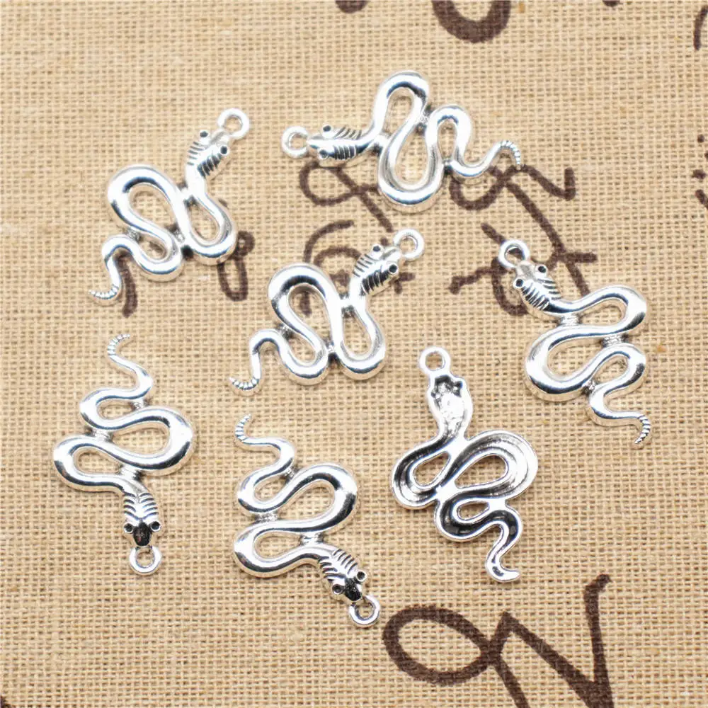 

Подвески в виде змеи, предметы одежды, цвет под старину, серебро, 20 шт., 18x30 мм