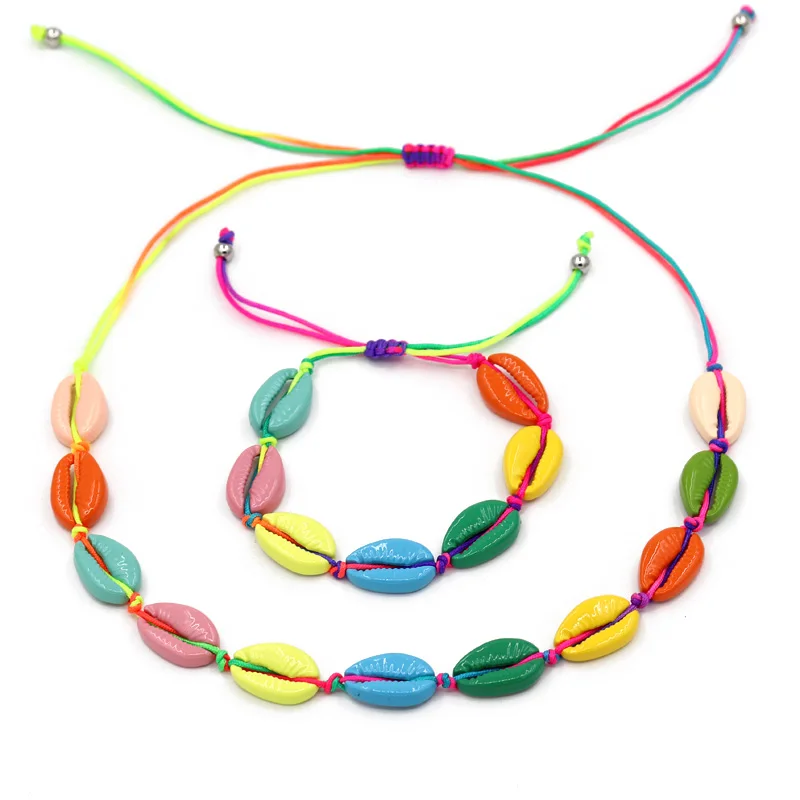 VONNOR Комплекты украшений ручной работы многоцветный сплав оболочки колье браслет