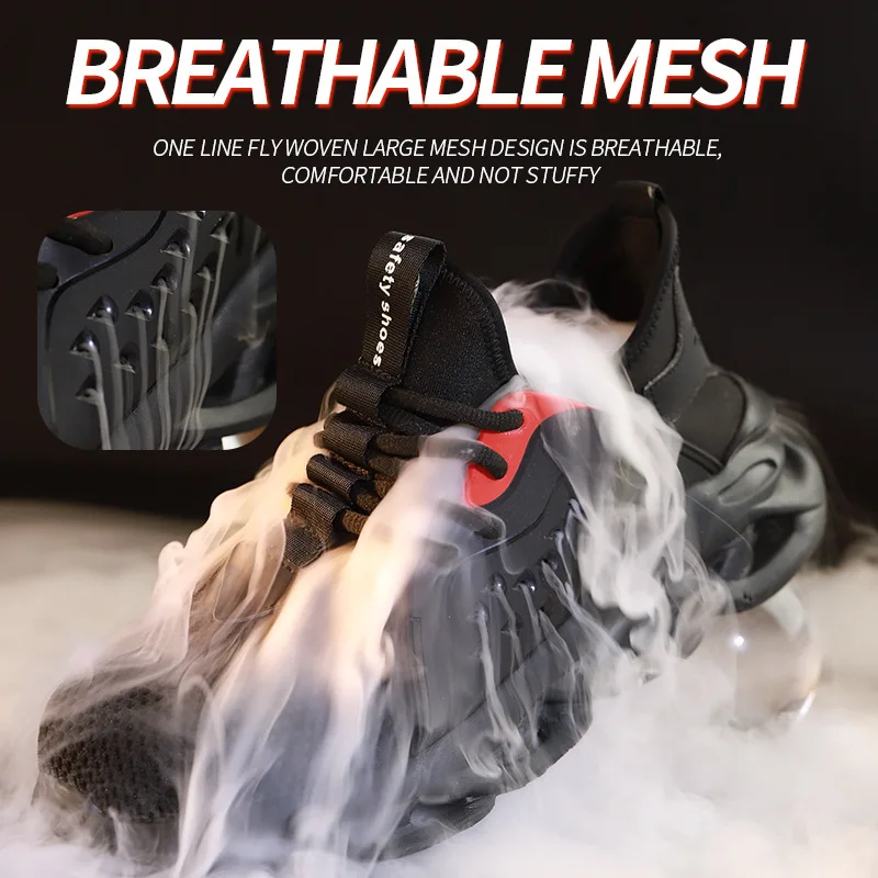 Дышащие защитные туфли со стальным носком летняя нескользящая обувь устойчивая