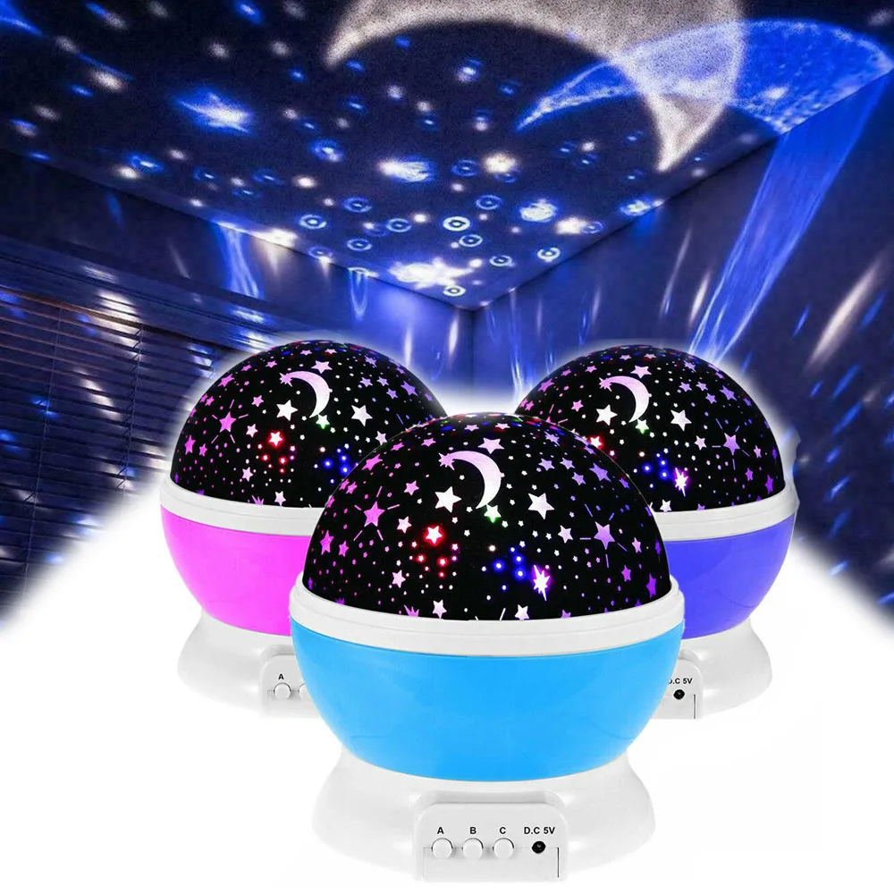 Star Sky Rotating Starry Lamp Atmosphere Lamp Kids Gift Disco Ball LED Ambient Neon Night Light Projector For  Baby Room Decor