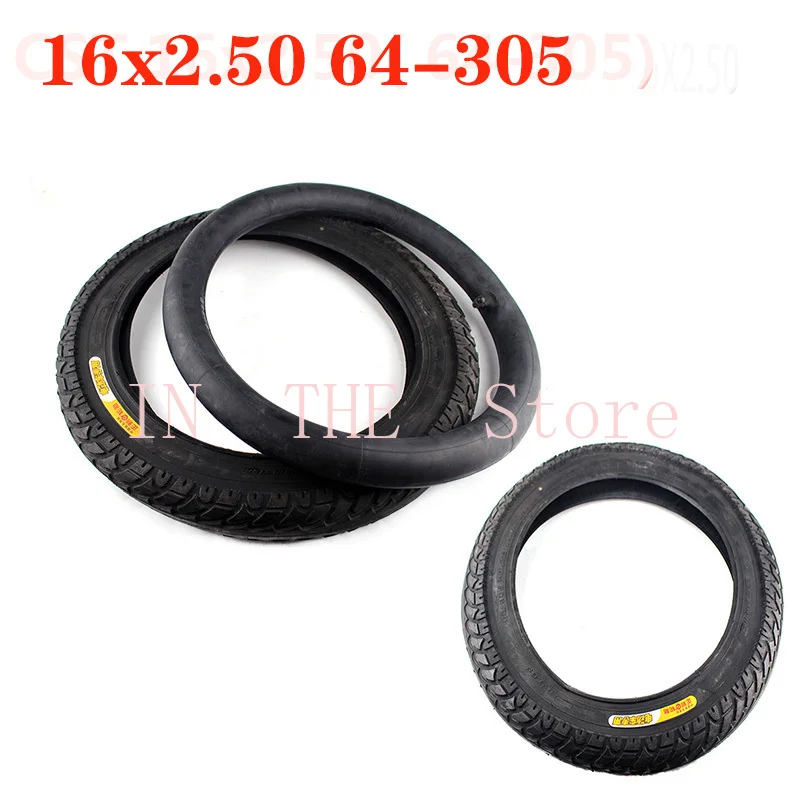 

16x2.50( 64-305) tire and inner tube 16*2.50 tyre Fits Kids Bikes Electric Bikes Small BMX and Scooters