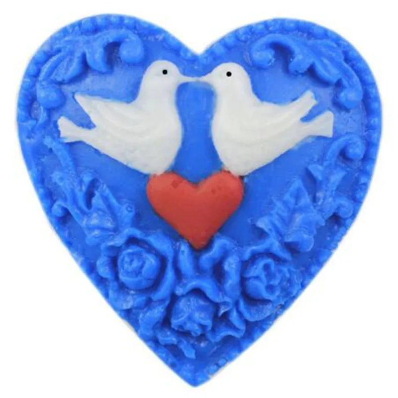 Силиконовые формы сердца шоколад конфеты помадка выпечка торта DIY Любовь Птица