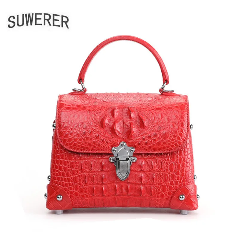 

Crocodile leather Bag 2022 New leather Commuter Bag High Quality One-Shoulder Messenger Bag luxury handbag small square bag