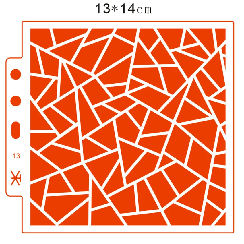 Лидер продаж трафареты для скрапбукинга из сломанного стекла 13*14 см Пластиковая