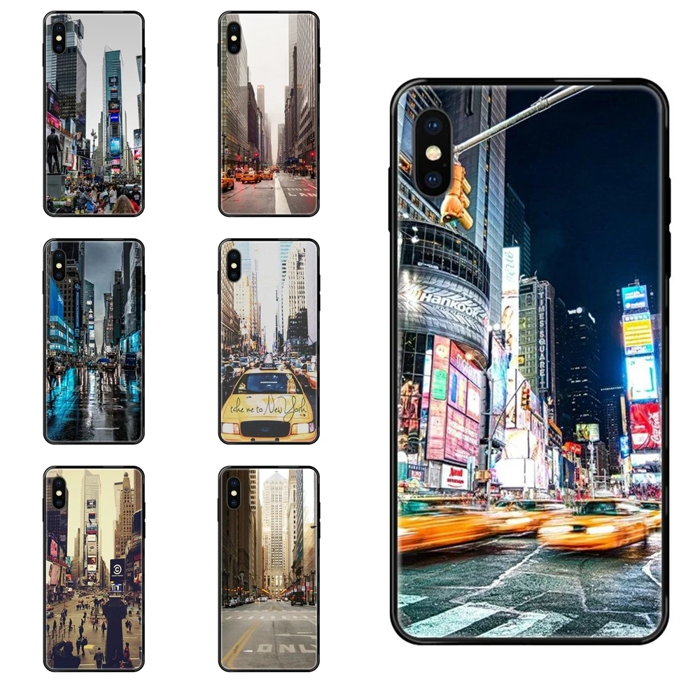 Launch New York City Take Me To шаблон для Xiaomi Mi Note A1 A2 A3 5 5s 6 8 9 10 SE Lite Pro Ultra Black Soft Art | Мобильные