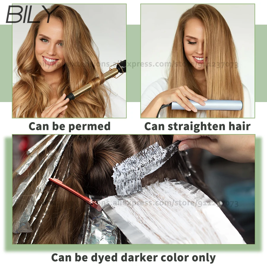 Цветные натуральные U-образные наконечники BILY Ombre для наращивания волос с