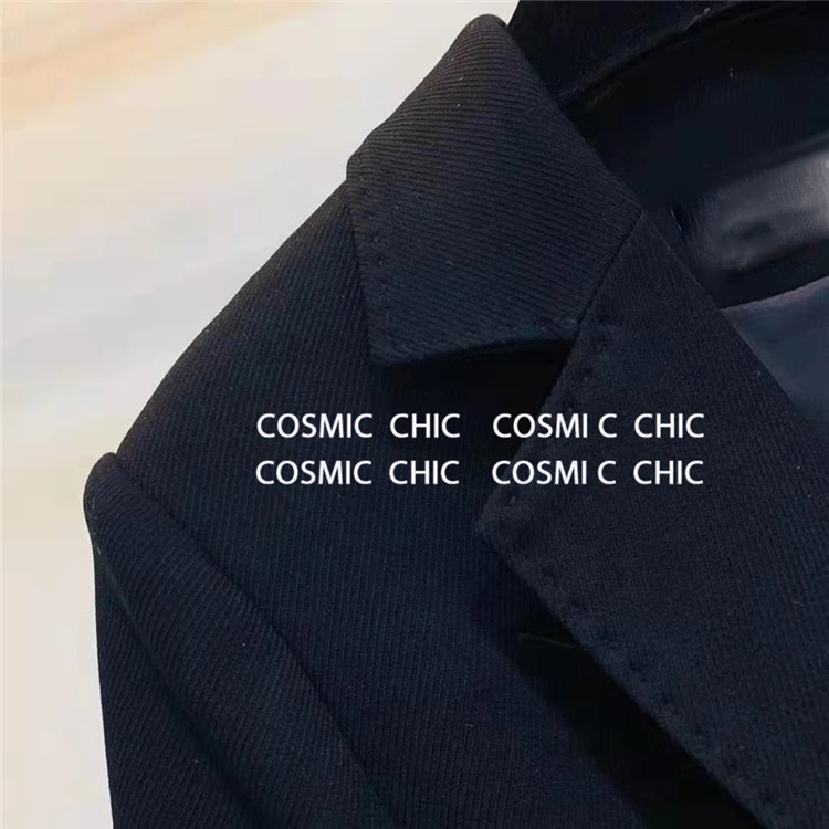 Cosmicchic осенний женский шерстяной Блейзер с длинным рукавом на одной пуговице клубный пиджак верблюжьего оттенка высокого качества Женский черный пиджак