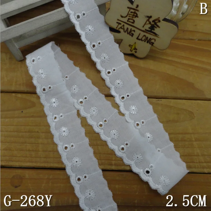 Хлопковая ткань с вышивкой 4 метра кружевная отделка аксессуары для платья