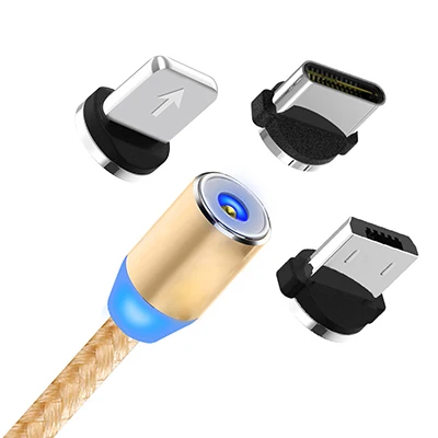 1m yellow 3 plugs Магнитный кабель INIU для быстрой зарядки, USB кабель для iPhone XS 8, samsung, type C, зарядное устройство, магнит, Micro USB, Andriod, кабели для мобильных телефонов - Цвет: 1m yellow 3 plugs