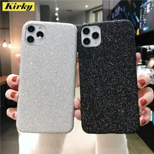 Shining Glitter Powder Black Silicone Case For iPhone 12 Pro 11 Pro XR XS Max 8 7 Plus 11 X mini Soft TPU Shockproof Bling Cover