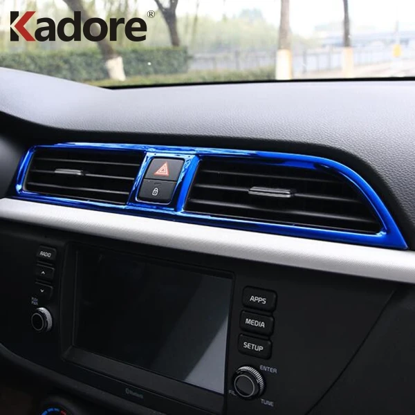 Для Kia Rio 4 X line 2018 2019 углеродное волокно воздушный кондиционер крышка на