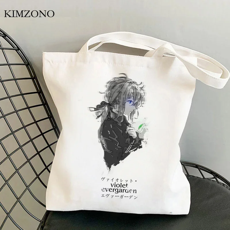

Violet Evergarden shopping bag bolsa recycle bag shopping handbag bolso bag sac cabas jute string fabric custom