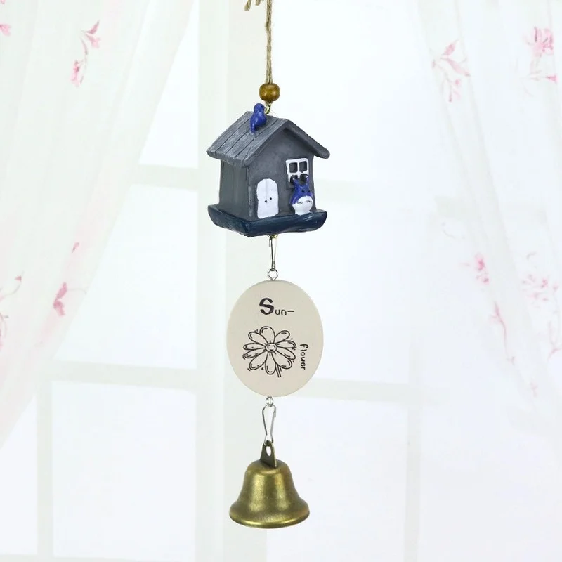 

New Nordic Style Creative House Style Wind Chimes Ornaments Living Room Balcony Garden Pendants Home Decorations Birthday Gifts