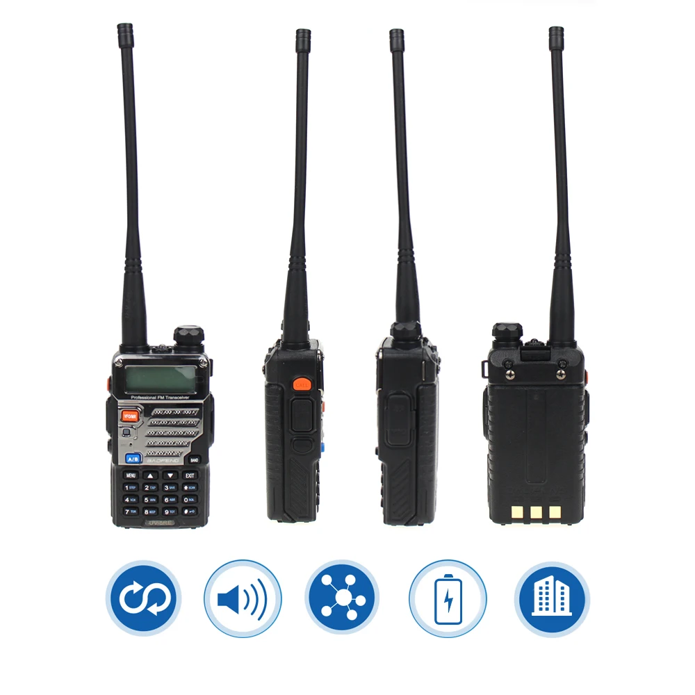 4 Pcs BAOFENG UV-5RE Dual Band  VHF UHF Amateur Handheld Two Way Radio FM Transceiver Ham walkie Talkie Portable Interphone