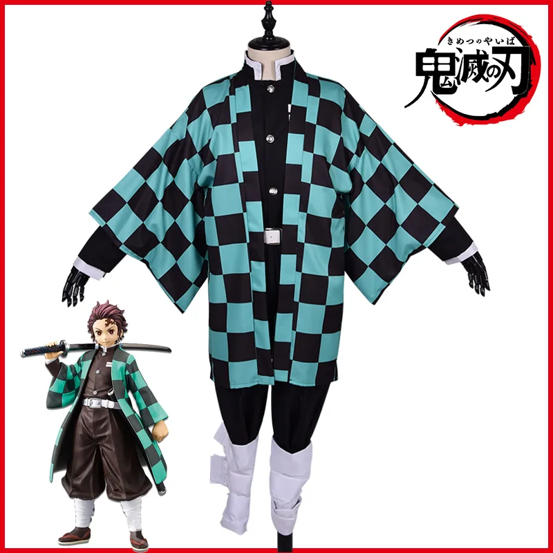Kimetsu no Yaiba Kamado Tanjirou Agatsuma Zenitsu Tomioka Giyuu Nezuko кимоно Аниме демон убийца униформа