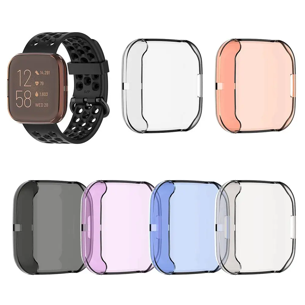

TPU Transparent Smart Watch Cover Full Screen Housing Shell for Fitbit Versa 2 Classic Colors and Simple Durable Design