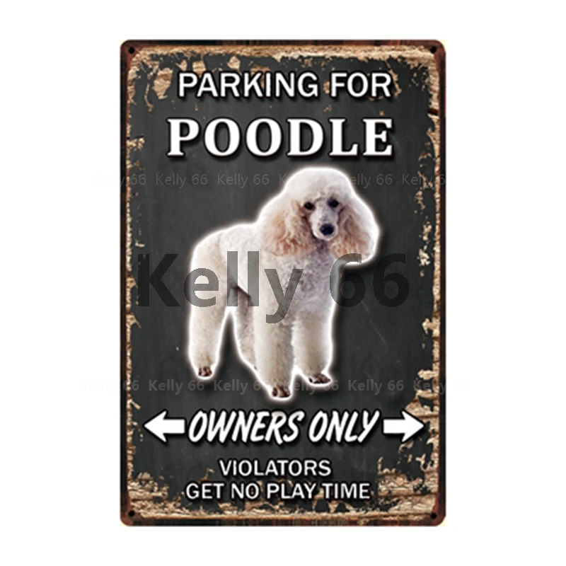 [Kelly66] оловянный плакат с собаками для парковки Хаски Сиба ину бульдог