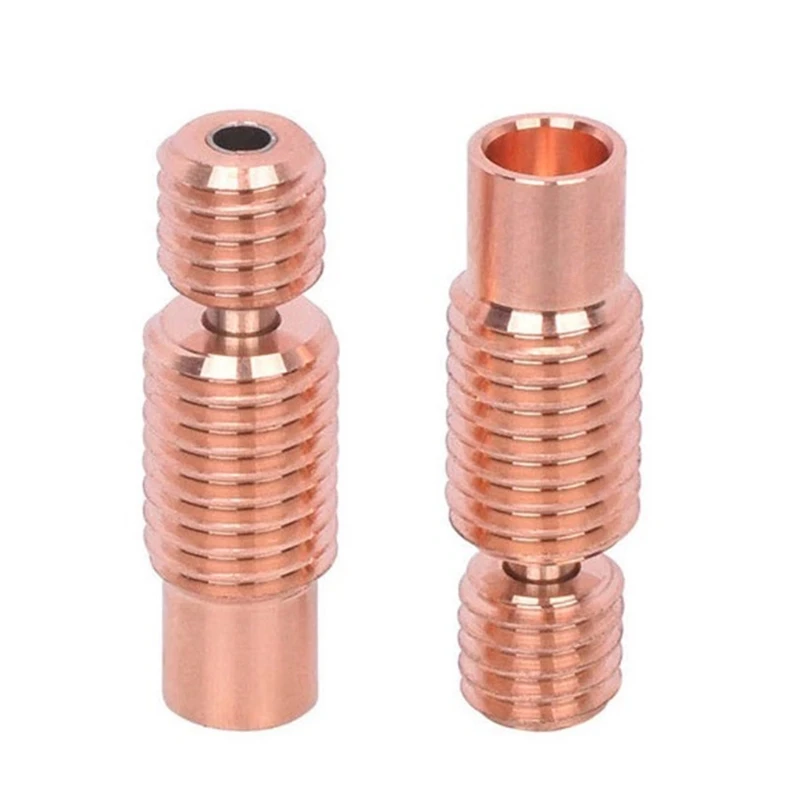 

G8DC 2021 All-Metal V6 Heat Break Titanium & Copper 3D Printer Nozzle Throat For 1.75mm E3D V6 Hotend Heater Block