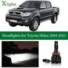 Лампа для фар Canbus для Toyota Hilux 2004 2005 2006 2007 2008 2009 2010 2011 светодиодная лампа дальнего света ближнего света 6000 К 12 В часть аксессуары