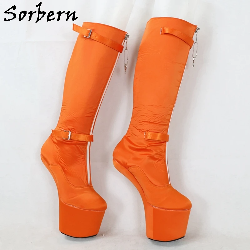 Sorbern/фиолетовые сапоги до середины икры на заказ женские шелковые скрытой